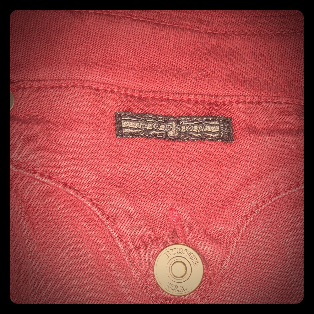 Hudson burgundy Collin skinny jeans